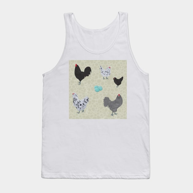 BBS Ameraucana Pattern Cream Tank Top by TrapperWeasel